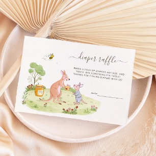 Rustikales Woodland Kangaroo Kinderdusche Windeln Begleitkarte
