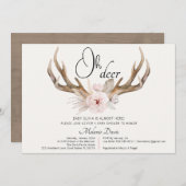 Rustikales Woodland Kinderdusche Einladung - Water (Vorne/Hinten)