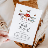 Rustikales Woodland Mushroom Kinderdusche Einladun