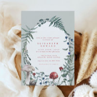 Rustikales Woodland Mushroom Sage Green Baby Dusch