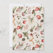 Rustikales Woodland Pilze Weihnachts-Foto Feiertagskarte (Rückseite)