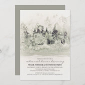 Rustikales Woodland Probe Dinner Einladung (Vorne/Hinten)