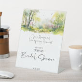 Rustikales Woodland Spring Brautparty Willkommen Sockelschild (In SItu)