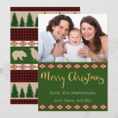 Rustikales Woodland Weihnachten Custom Holiday Fot (Vorne/Hinten)