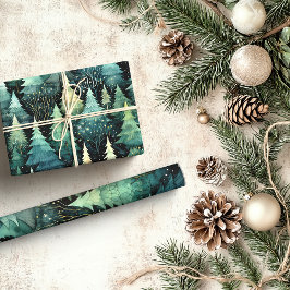 Rustikales Woodland Weihnachten Geschenkpapier