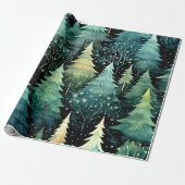 Rustikales Woodland Weihnachten Geschenkpapier (Ungerollt)