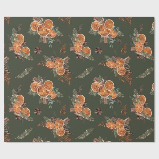 Rustikales Woodland Weihnachten Geschenkpapier (Flach)