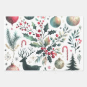 Rustikales Woodland Weihnachten Geschenkpapier Set (Vorderseite 3)