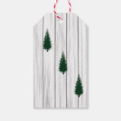 Rustikales Woodland Weihnachts-Foto Geschenkanhänger (Rückseite)