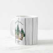 Rustikales Woodland Weihnachts-Foto Kaffeetasse (Vorderseite Links)