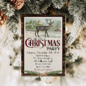 Rustikales Woodland Weihnachts-Party Einladung