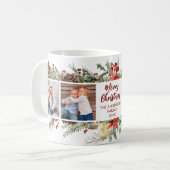 Rustikales Woodland Weihnachtsfamilie 4 Foto Kaffeetasse (Vorderseite Links)