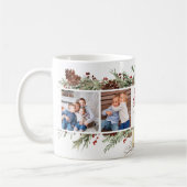 Rustikales Woodland Weihnachtsfamilie 4 Foto Kaffeetasse (Links)