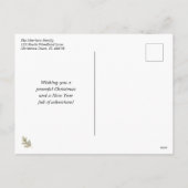 Rustikales Woodland Weihnachtsfeiertag Postkarte (Rückseite)