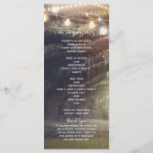 Rustikales Woods Enchanted Forest & Lights Program Programm (Rückseite)