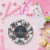 Rustikales Woodsy Deer | Wald 30. Geburtstag Party Pappteller (Party)