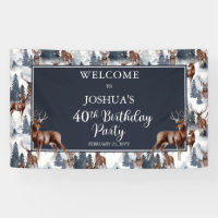 Rustikales Woodsy Deer | Wald 40. Geburtstag Party