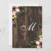 Rustikales Woodsy Elegantes Brautparty Einladung (Rückseite)