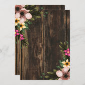 Rustikales Woodsy Elegantes Brautparty Einladung (Vorne/Hinten)