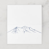 Rustikales Woodsy-Gebirge | Blue Wedding Platzkarte (Außenseite Aufgefaltet)