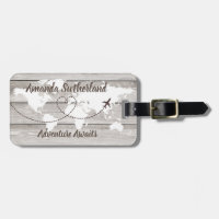 rustikales Word Map Adventure Await Individuelle N