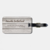 rustikales Word Map Adventure Await Individuelle N Gepäckanhänger (Rückseite horizontal)