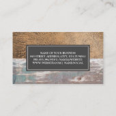 Rustikales Wortholz | Altes Brown Leather Terminkarte (Rückseite)