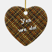 Rustikales Woven Graphic Natural Burlap, jeder Tex Keramik Ornament (Hinten)