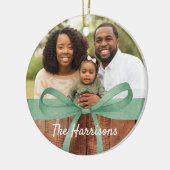 Rustikales Wrap | Weihnachten im Foto Keramik Ornament (Links)