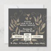 Rustikales Wreath Elegantes Inspirivity Brautparty Einladung (Vorderseite)