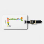 Rustikales wunderliches Blumen-Monogramm (L) Gepäckanhänger (Vorderseite horizontal)