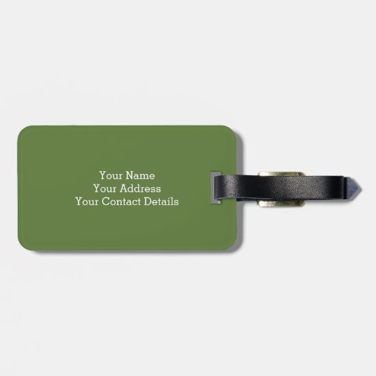 Rustikales wunderliches Blumen-Monogramm (L) Gepäckanhänger (Rückseite horizontal)