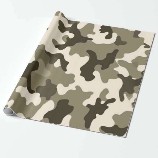 Rustikales Wüstenpapier für Camouflage Geschenkpapier (Ungerollt)
