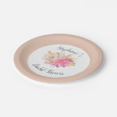 Rustikales Wüstensukkulenten Brautparty Pappteller (Schrägansicht)