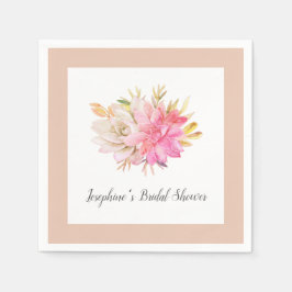 Rustikales Wüstensukkulenten Brautparty Serviette