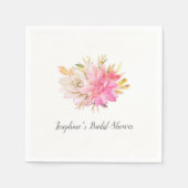 Rustikales Wüstensukkulenten Brautparty Serviette (Vorderseite)