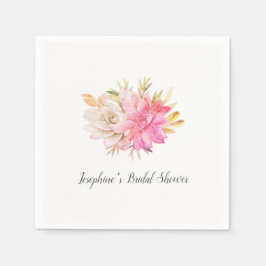 Rustikales Wüstensukkulenten Brautparty Serviette