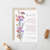 Rustikales, zartes Acryllengebirge Foto Vielen Dan Mitteilungskarte (Vorderseite/Rückseite Beispiel)