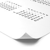 Rustikales zartes Alphabetisches Hochzeitssymbol Poster (Ecke)