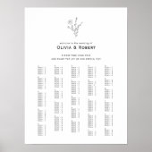 Rustikales zartes Alphabetisches Hochzeitssymbol Poster (Vorne)