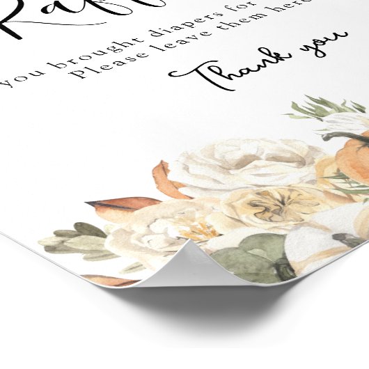 Rustikales Zeichen für den Herbst Poster (Ecke)