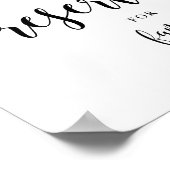 Rustikales Zeichen für die Empfänge von Familienho Poster (Ecke)