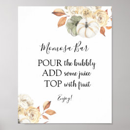 Rustikales Zeichen von Momosa Bar Drink Poster