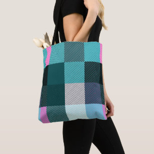 Rustikales zeitgenössisches Karomuster Tasche