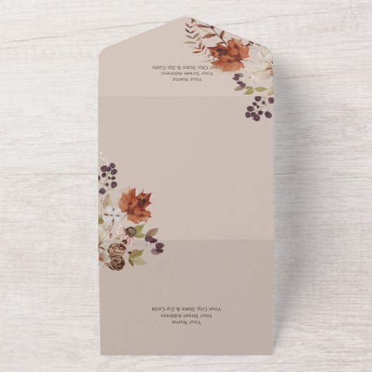 Rustikales Zerfallsneutrales Kerker-Tan-Dinner All In One Einladung (Außenbereich)