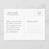 Rustikales Zickzack Papier und Kraft Papier Save t Ankündigungspostkarte (Rückseite)