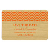 Rustikales Zickzack Speichern des Datumsmagazins,  Magnet (Horizontal)