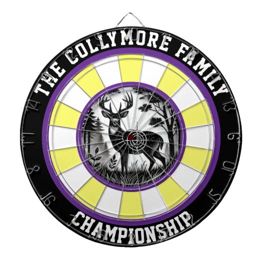 Rustikales Ziel im Hirschwald Kunst Dartscheibe (vorne)