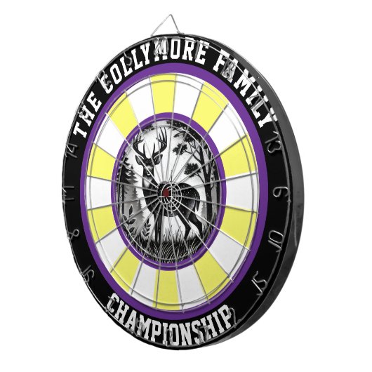 Rustikales Ziel im Hirschwald Kunst Dartscheibe (Vorderseite rechts)