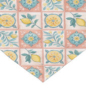 Rustikales Zitronenmeer-Inspiriertes Verziertes Mu Großer Tischläufer (Ecke)